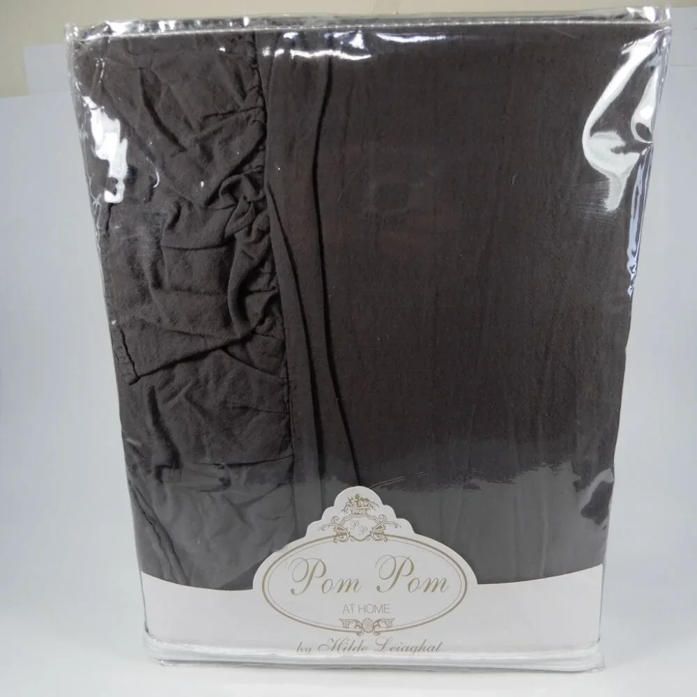 POM POM at HOME Rowan Crinkled Cotton Duvet Cover Set KING Midnight NEW $345
